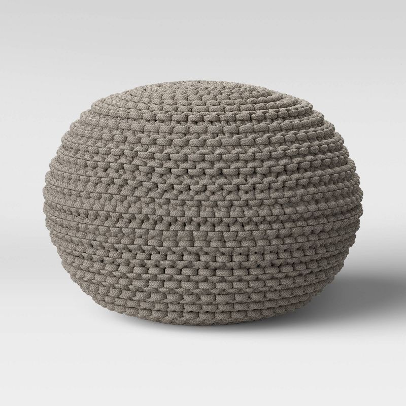Cloverly Chunky Knit Pouf - Threshold&#153;, 1 of 11