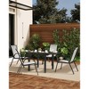4 PCS Patio Stackable Dining Chairs, Outdoor Stacking Chairs with Breathable Textilene Fabric & Metal Frame, Outdoor Dinning Seats - 4 of 4