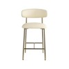 Meridian Furniture,Lupita Cream Vegan Leather Counter Stool, Set of 2 - 2 of 4