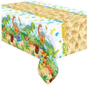 Treasures Gifted Dinosaur Tablecloth - Dinosaur Party Supplies - 3 Pack - 1 of 1