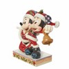 Jim Shore 5.75 In Jingle Bell Minnie Mickey Mouse Santa Suits Santa Figurines - 3 of 3