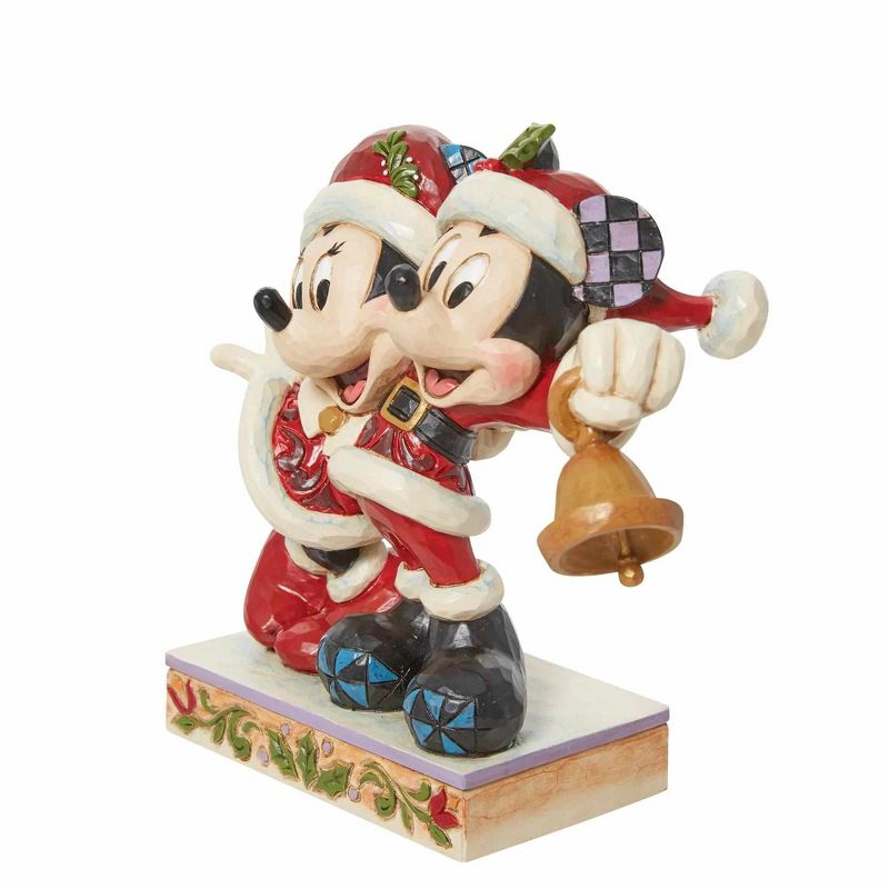 Jim Shore 5.75 In Jingle Bell Minnie Mickey Mouse Santa Suits Santa Figurines, 2 of 4