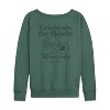 Women's - Monopoly - Celebrate The Hustle Lightweight French Terry Wide Neck Long Sleeve Graphic Shirt - 2 of 4