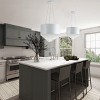 Modern Crystal Chandelier with Black Or White Drum Shade, Luxury Pendant Light for Dining Room, Bedroom - 4 of 4