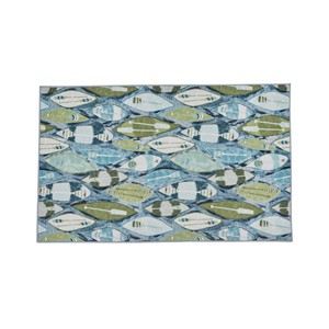 Park Designs Colorful Canoes Rug 24" X 38" - 1 of 3