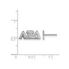 Black Bow Jewelry Sterling Silver Alpha Xi Delta Greek Life Stud Earrings - 2 of 3
