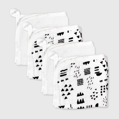 Honest Baby 4pk Organic Cotton Pattern Play Washcloth