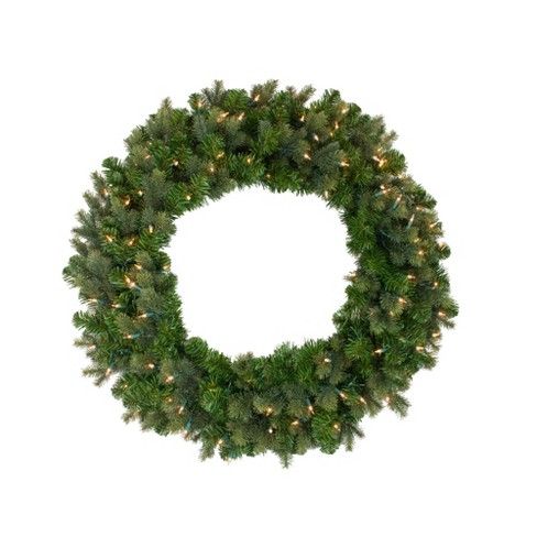 Northlight Pre-lit Savannah Spruce Artificial Christmas Wreath - 36 ...