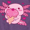 Girls' - Instant Message - Axolotl Loves Ice Cream Fitted Short Sleeve Graphic T-Shirt - 2 of 4
