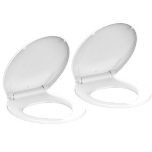 Round Toilet Seat with Built-in Toddler Seat for Easy Potty Training Slow Close Feature,Easy Install and Clean, Perfect for Both Adults and Children - 1 of 4