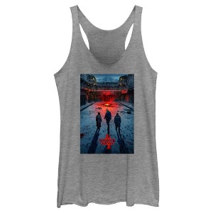 Women's Stranger Things Four Friends Rift Apocalypse Poster Racerback Tank Top - 1 of 4
