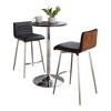 3-Piece Counter Height Dining Set with Adjustable Table and 2 Upholstered Chairs - 2 of 4