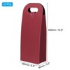 Unique Bargains Foldable Reusable Leather Wine Gift Bags for Picnic Party 2 Pcs - 2 of 3