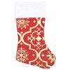 Aghana Digitals 4 ft Red Fabric Christmas Tree Skirt with Snow Pattern & Matching Sock - Soft, - 4 of 4