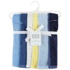 Hudson Baby Infant Boy Rayon from Bamboo Burpcloth 6pk, Blue Yellow, One Size - 2 of 4