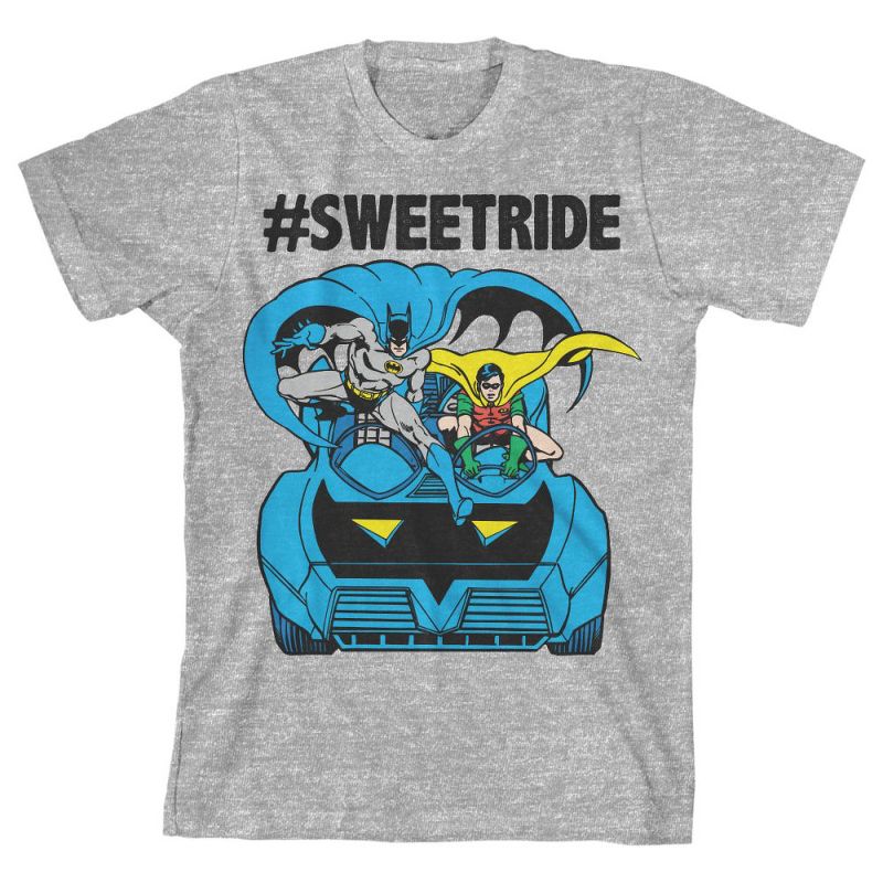 Batman #SweetRide Youth Athletic Heather Graphic Tee, 1 of 3