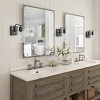 Dewdrop Vintage Black Wall Sconce with Clear Cylinder Glass Shade, Indoor Wall Mount Light Fixture - 4 of 4