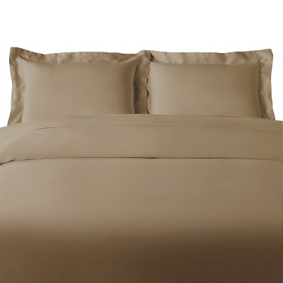 300 Thread Count Rayon From Bamboo Solid 3 Piece Duvet Cover Set by Blue Nile Mills