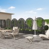 Lirago 6 ft. H x 4 ft. W Raised Garden Bed Metal Planter Box with Trellis Wheels Black Privacy Screen Elevated Planter - 4 of 4