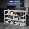 Stainless Steel Shelves, Heavy Duty Adjustable Shelf Unit with Adjustable Height and Vent Holes for Kitchen - 4 of 4