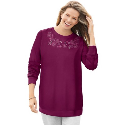 Woman Within Fleece Sweatshirt