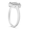 Silver 1/5 Cttw Princess Cut Diamond Promise Ring with Beaded Halo - 4 of 4