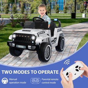 12V Kids Ride on Truck Car, w/Parent Remote Control, Twin 35w Motors, 3 Speeds, LED Lights, Music & Horn, Spring Suspension - 1 of 4