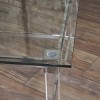 GDFStudio Bayor Modern Tempered Glass Rectangular Coffee Table, Clear/Silver - 4 of 4