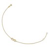 Black Bow Jewelry 14k Yellow Gold Polished Infinity Station Anklet, 9-10 Inch - 2 of 4