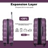Expandable 3 Piece Luggage Sets PC Lightweight & Durable Suitcase with Two Hooks, Spinner Wheels, TSA Lock, (21/25/29) Peach - 2 of 4
