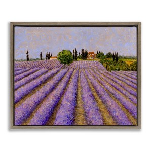 Stupell Industries Lavender Fields Farmland Floating Frame Canvas Art - 1 of 4