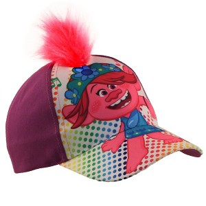 Trolls Girls Baseball Cap, Kids Baseball Hat for Children Ages 3-6 - 1 of 4
