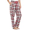 Ashford & Brooks Women's Super Soft Flannel Plaid Pajama Sleep Pants - 2 of 4