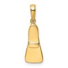 Black Bow Jewelry 14k Yellow Gold Scuba Flipper Pendant - 3 of 4