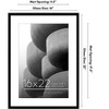 Americanflat 16x22 Picture Frame with Polished Plexiglass - Use as 12x18 Frame with Mat or Display 16x22 Photo Without Mat - Black - 2 of 4