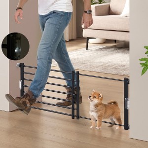 unipaws Expandable Step-Over Dog Gate with LED Light - 1 of 4