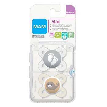 Mam Perfect Night🌙 Pacifier 0-6 Months Skin Soft Silicone 2 pack ~ Glows!  - New