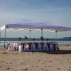 Z-Shade 20 x 10 Foot Everest Instant Canopy Camping Outdoor Patio Shelter with Reliable Stakes, Steel Frame, and Rolling Bag, White - 2 of 4