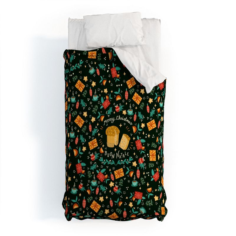 Valeria Frustaci Merry Christmas panettone Comforter + Pillow Sham(s) - Deny Designs, 1 of 4