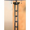 63" Traditional Metal Floor Lamp with Unique Etched Base Silver - Ore International - image 3 of 3