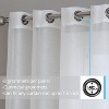 HLC.ME Semi Sheer Voile Light Filtering Transparent Window Curtain Grommet Panels - Set of 2 - 2 of 4