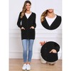 Allegra K Women Long Knit Button Down Open Front with Pockets Casual Spring Fall Winter Cardigan Sweater - 2 of 4