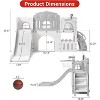 8 in 1 Toddler Slide Playset, Toddler Indoor Playground with Slide, Climber, Tunnel, Basketball Hoop, Toy Storage and Telescope for Kids 1-3 - 2 of 4