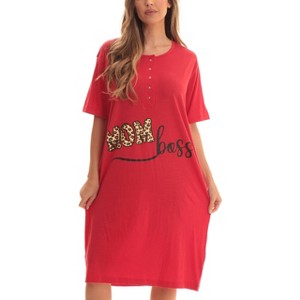 Just Love Short Sleeve Nightgown Sleep Dress for Women - 1 of 3