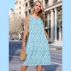 INSPIRE CHIC Women's Summer Beach Casual Sleeveless Crewneck Printed Midi Sundress with Pockets - 2 of 4