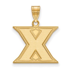 Black Bow Jewelry 10k Yellow Gold Xavier Musketeers NCAA Medium Pendant - 1 of 3