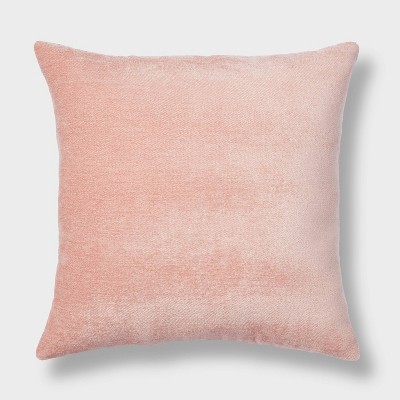 Oversized Chenille Square Throw Pillow Pink - Threshold™