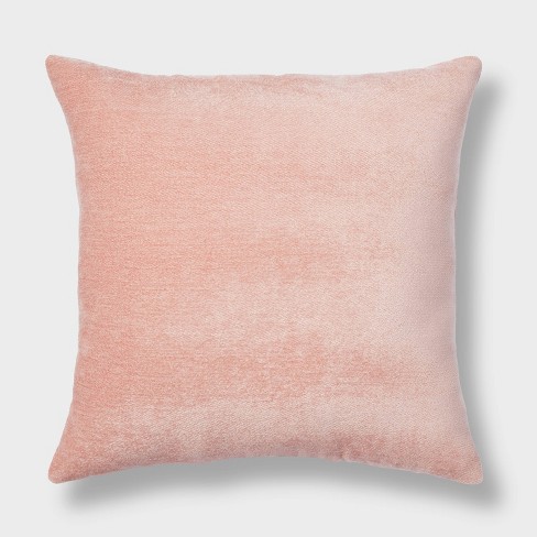 Oversized Chenille Square Throw Pillow Pink Threshold