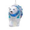 Kurt Adler 7-Inch Bellissimo Glass Polar Bear Ornament - 2 of 4