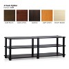 Furinno Modern 3-Tier TV Stand Console Table Media Entertainment Center w/Open Storage Shelf,Dark Cherry/Black - 2 of 4